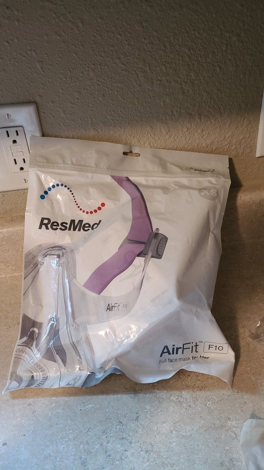 Air Fit Full Face Mask For Her Sm, Slim Fit Cpap Tubing 15mm Grey Tubing With 22 Mm Cuff 6 Ft Length