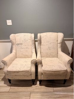 2 French Farmhouse Style Arm Chairs $150 for set