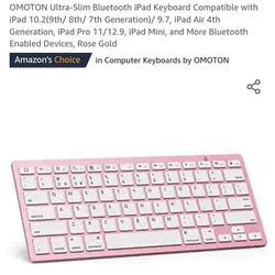 Ultra Slim Bluetooth Keyboard Capabile With Ipad