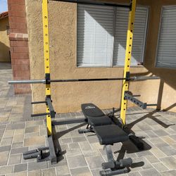 Bench Press and Squat Rack 