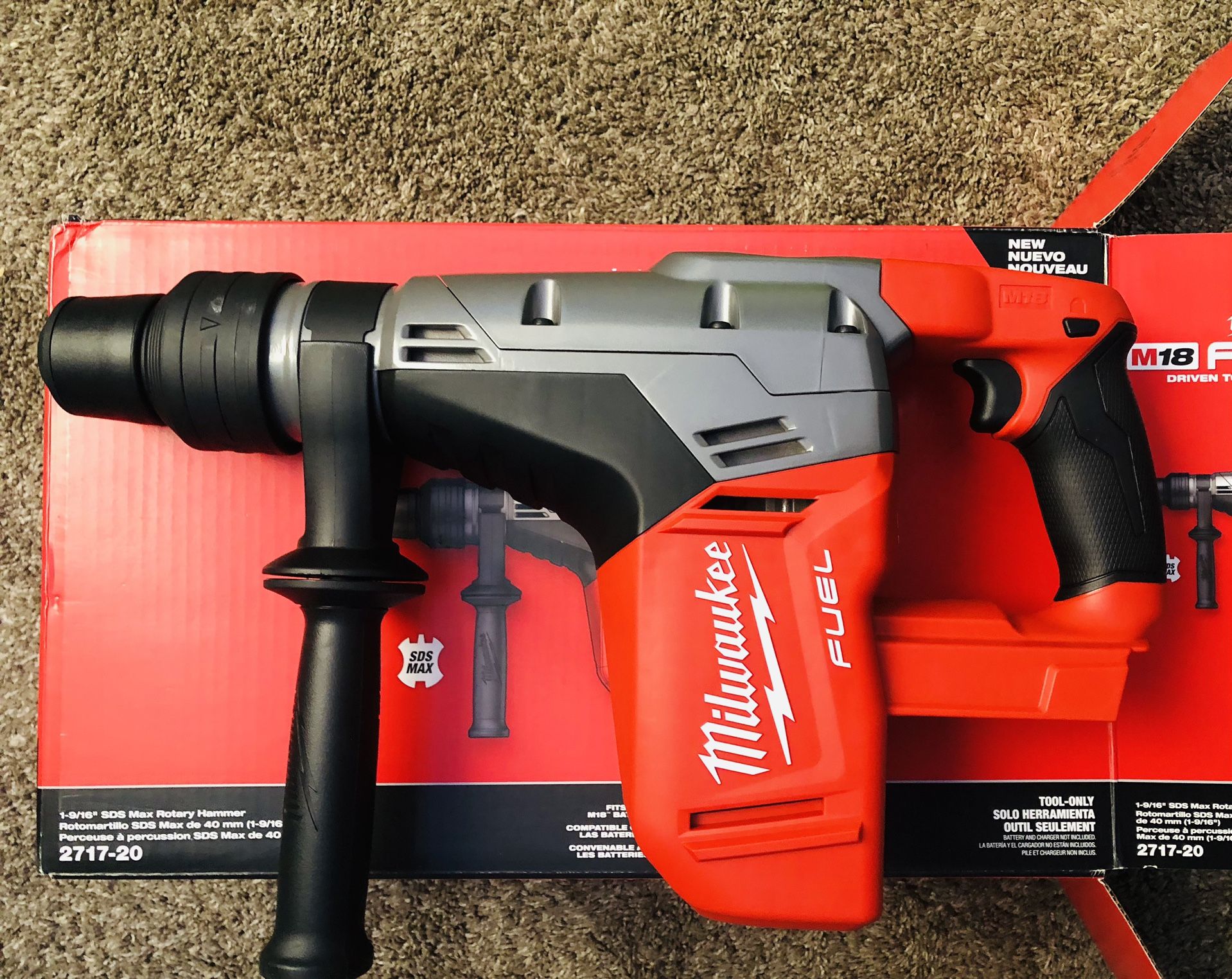 Milwaukee M18 FUEL 18V Lithium-Ion Brushless Cordless 1-9/16 in. SDS-Max Rotary Hammer (Tool-Only)