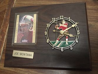 Joe Montana San Francisco 49ers Vintage Clock