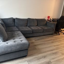 Gray L-Shape Sectional Sofa