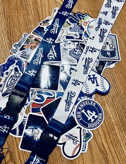 Dodgers Fan Lanyards & 60 Sticker Pak ⚾️ Los Angeles