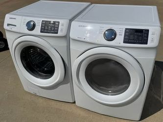 Front load Samsung washer and front load Samsung dryer electric  high efficiency working perfectly extra for delivery same day delivery and installati