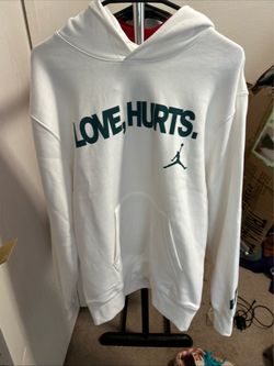 Jordan Brand 'Love, Hurts.' White Hoodie Size S