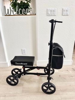 Knee scooter brand new / knee walker foldable and adjustable with storage pouch
