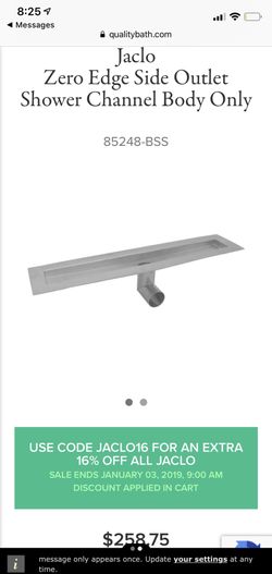 Jaclo Channel Shower Drain