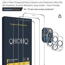 Screen Protector I Phone 12 Pro Max 3 Screen Protector 2 Camera Protectors