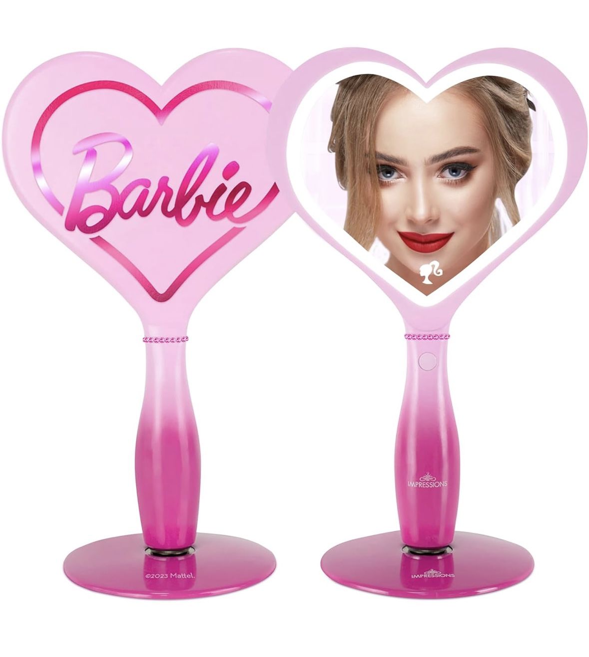 Impressions Vanity Barbie LED Handheld Makeup Mirror