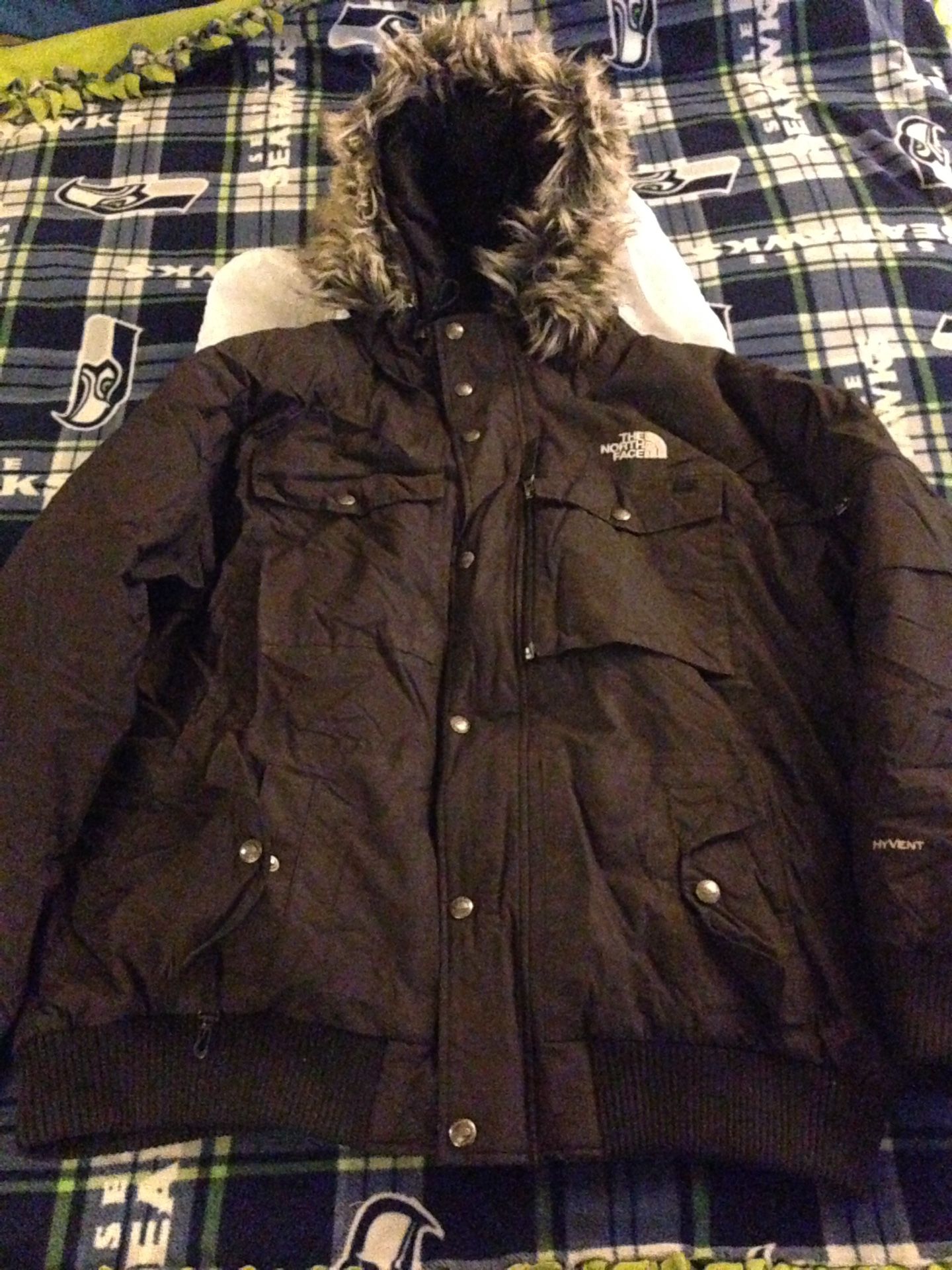 Northface hyvent black parka jacket size xxl 2xl