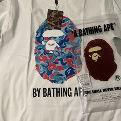 White Bape tee