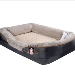 Memory Foam Dog Bed, Orthopedic Dog Bed and Sofa with Removable Washable Cover for Medium Dogs