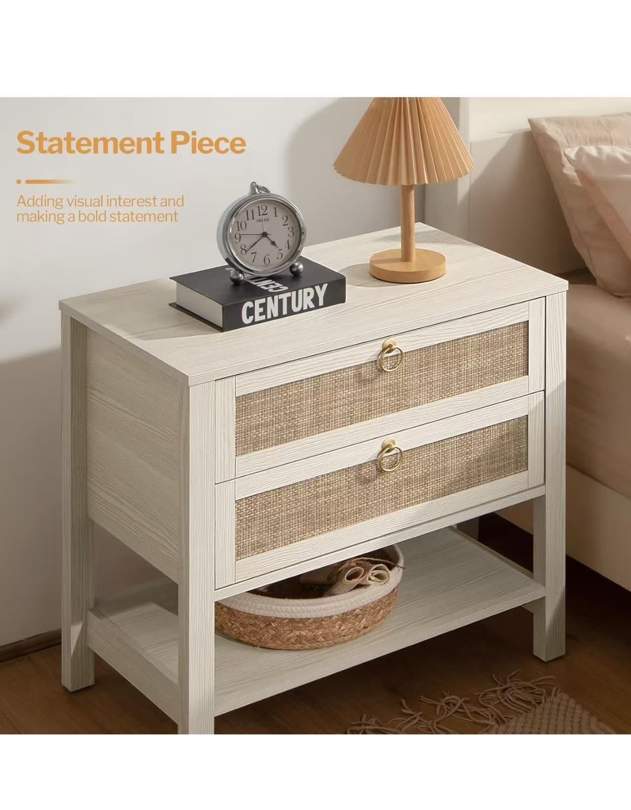 White Night Stand Set of 2