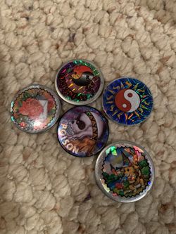 vintage pog slammers various designs metal ! 