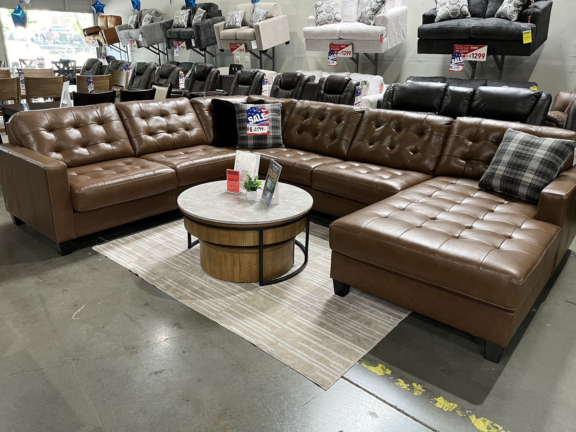 Genuine Leather sectional💥