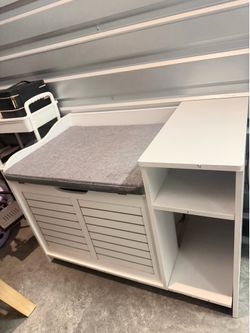 Enclosed Cat Litter Box with seating Cute Furniture
