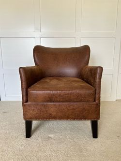 Brown leather chair