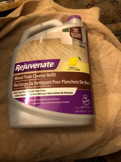 New sealed Rejuvenate:wood floor cleaner refill with lemon scent