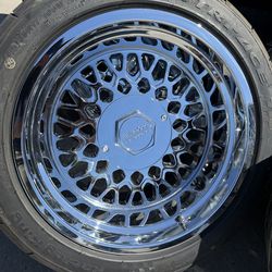 New 17" Chrome rims with TriAce tires