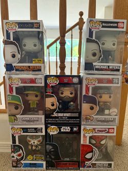 Funko Pop Lot of 8 – WWE, Horror, Marvel, Star Wars