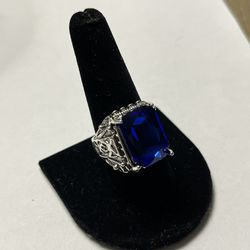Men’s Sapphire And Silver Ring