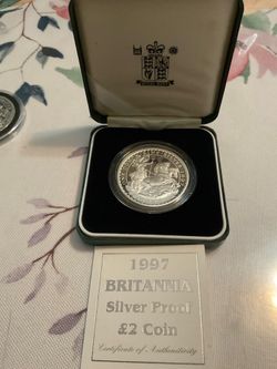 1997 Britannia £2 SILVER proof coins