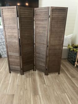 Pending Wood four panel room divider $40