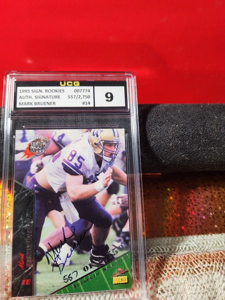 1995 Signature Rookies Draft Football Mark Bruener Autograph /2,750 UCG MINT 9.    