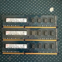 Hynix 3x4GB 12GB Total 2Rx8 PC3-12800U DDR3-1600 Desktop Memory HMT351U6CFR8C-PB