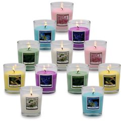 12 Scented Soy Wax Candles In Glass Holders 1.8oz