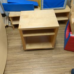 Small Wooden Shelf On Wheels 