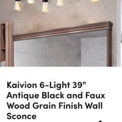 New bathroom light. Rustic.