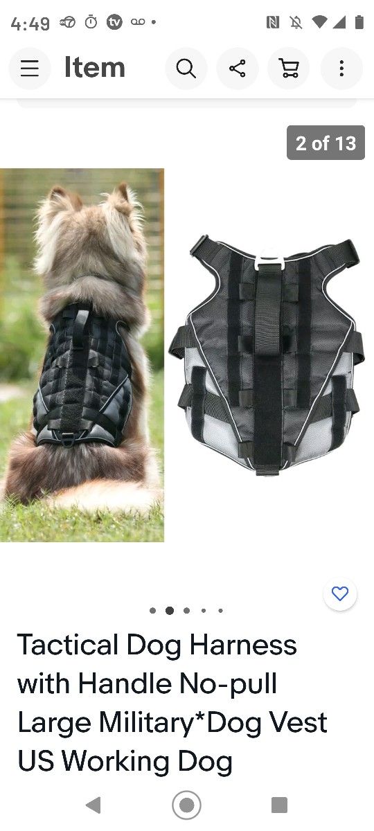 New Large Dog Hunting Harness $10Pick Up In Shirley