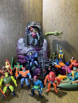 🔥 VINTAGE 80’s MATTEL MASTERS OF THE UNIVERSE SKELETOR & EVIL WARRIORS LOT — 16 FIGURES + SNAKE MOUNTAIN! 🔥