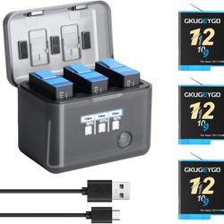 Battery Charger Kit for GoPro Hero 12 11 10 9 Black