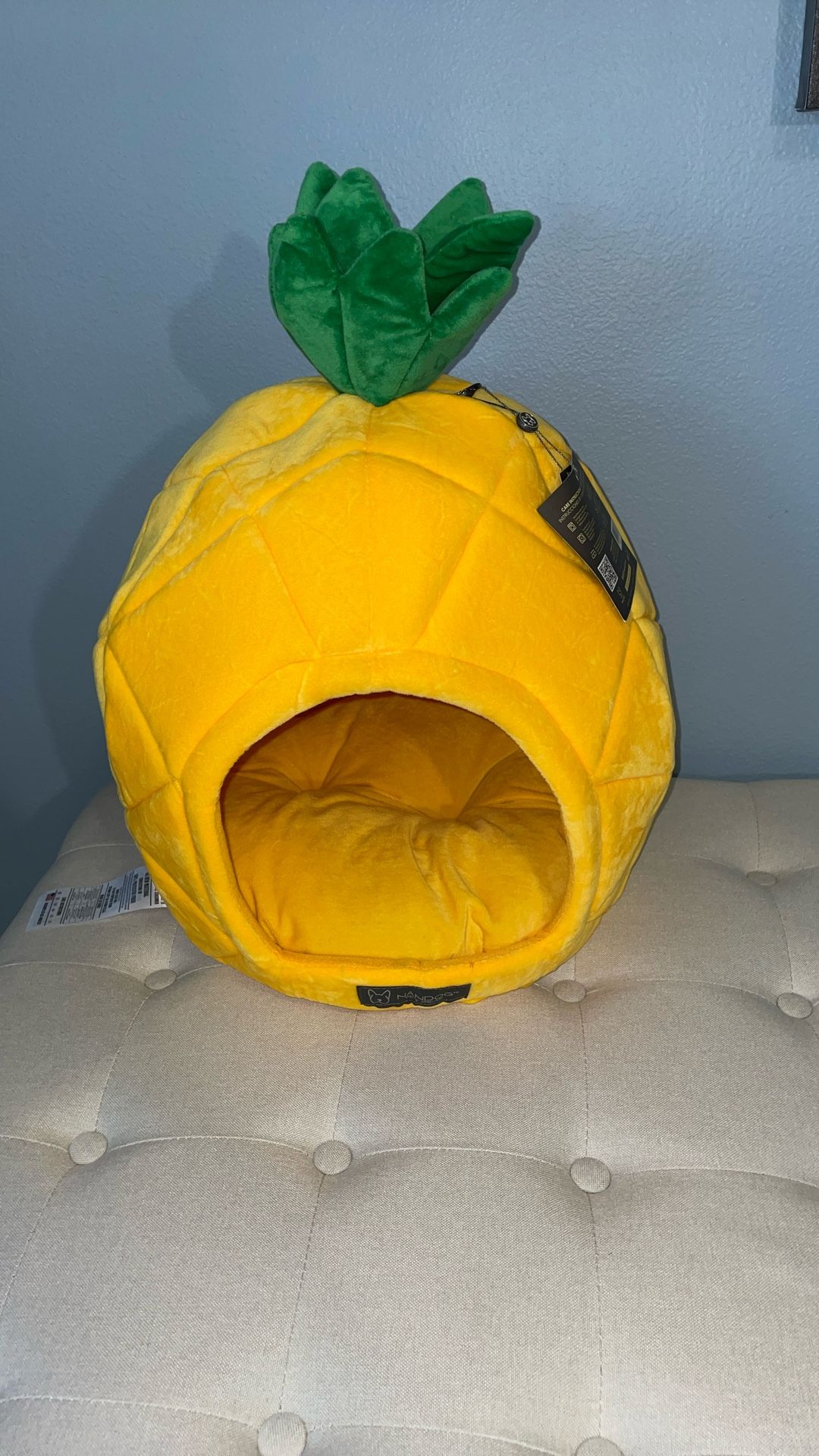 NEW! NANDOG PINEAPPLE π Cave PET Bed For KITTY π± PUPPY πΆ DOG π© CAT π Gift π β€οΈ