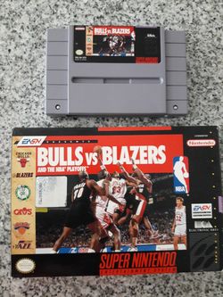 SNES Bulls Vs Blazers Game, Super Nintendo