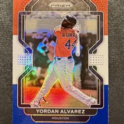 2022 Panini Prizm Yordan Alvarez Red/White/Blue Prizm Refractor Astros