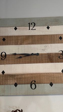 Rustic Wooden Plank Wall Clock