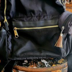Vintage - Steve Madden Clean Gold & Black Backpack Adjustable Straps.