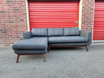 SofaCompany 2-Pc Charcoal MCM Chaise Sectional *Delivery Available*