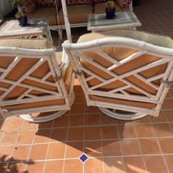 White Bamboo Patio Furniture!!