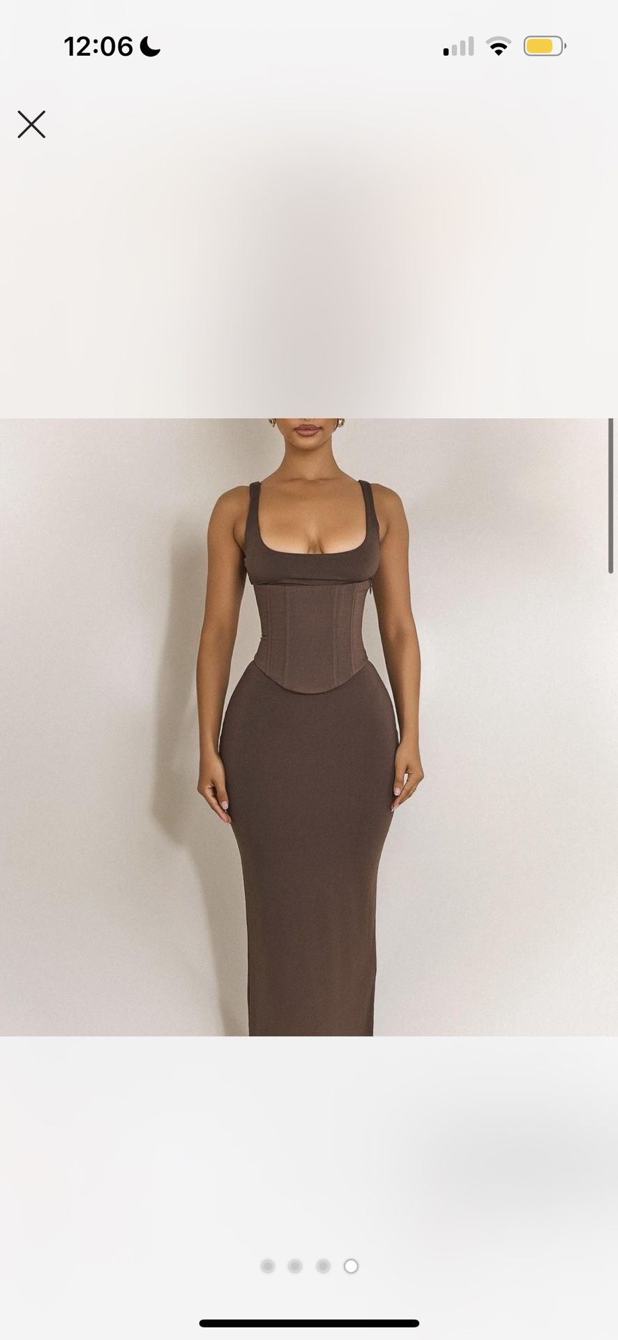 Mars The Label Brown Bodycon Maxi Dress With Corset 