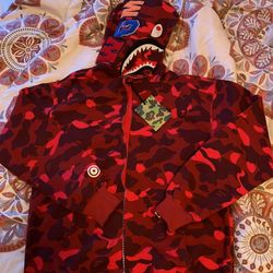 Red Bape Hoodie BRAND NEW SMALL