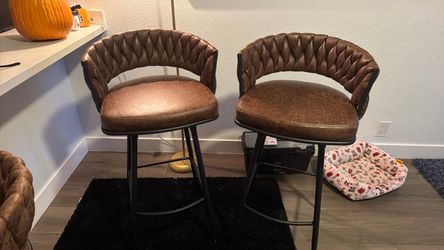 Brown bar stools