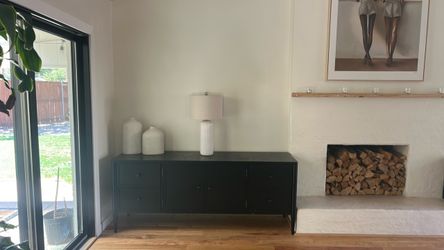 Black Low-Profile Sideboard Cabinet