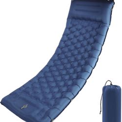 New Camping Sleeping Pad with Pillow: Extra Thick 4.7 Inch Ultra-Light Self Inflating Air Mat, Portable Waterproof Inflatable Sleep Mattress with Buil
