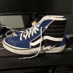 Vans Sk8-Hi Bolt shoes in the "True Blue/Black" w/ Lightning Bolt 