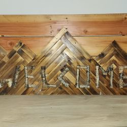 Handmade Wall Decor Welcome Sign